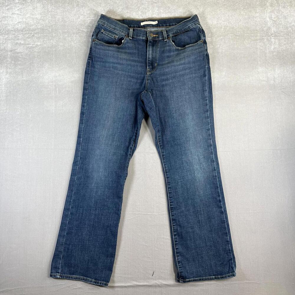 Levis Classic Boot Cut Jeans Womens 10 Blue Medium Wash Faded Stretch Denim